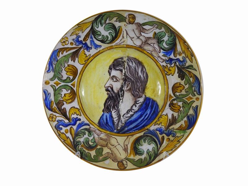 Piatto in Maiolica Policroma