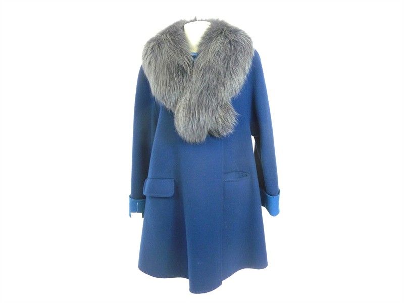 Cappotto in Lana Blu
