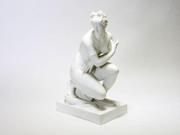 Bisque Figure of the Crouching Venus