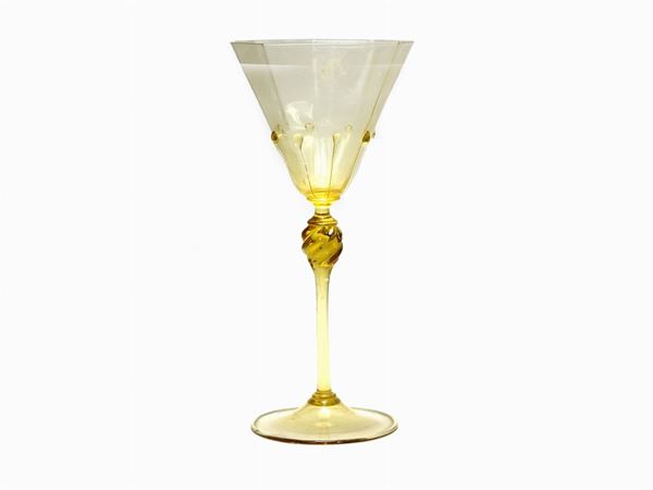 Amber Blown Glass Chalice