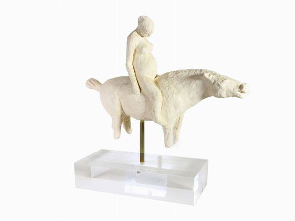 Plaster Female Figure on Horseback