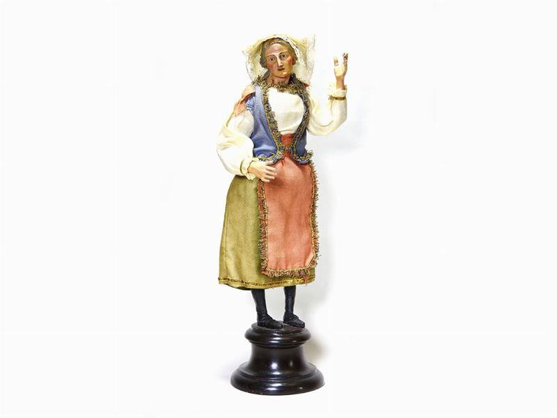 Figura da Presepe in Terracotta Policroma