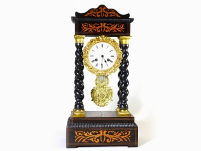 Orologio da Mensola Impiallacciato in Mogano