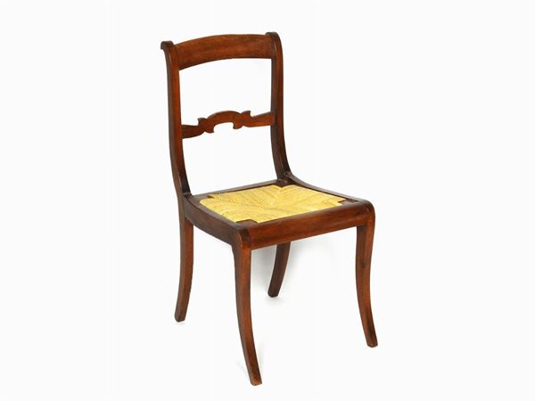 Sedia in noce  (XIX secolo)  - Asta Curiosità dalla dimora di un collezionista - III - Maison Bibelot - Casa d'Aste Firenze - Milano