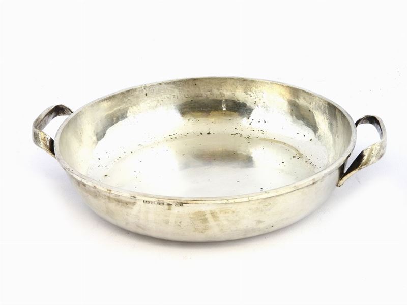 Centrotavola Rotondo in Argento Martellato