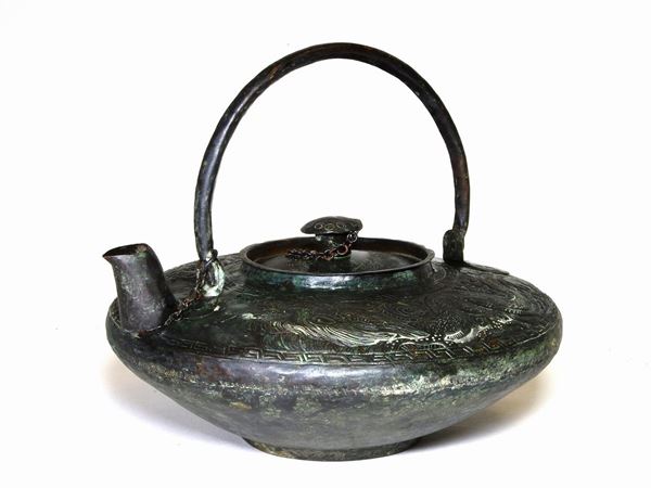 Patinated Copper Teapot