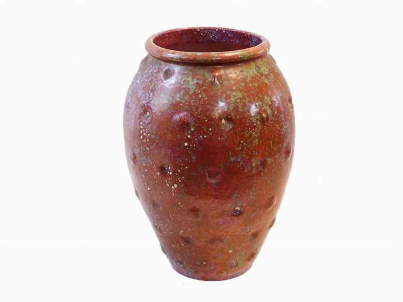 Orcetto in Terracotta Smaltata a Lustro