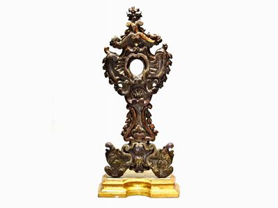 Reliquiario in Legno Intagliato e Dorato a Mecca