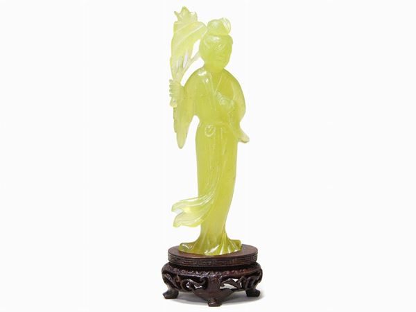 Carved Jade Figure  (China, late 19th Century)  - Auction Antique Furniture and Old Master Paintings from a house in Florence - II - Maison Bibelot - Casa d'Aste Firenze - Milano