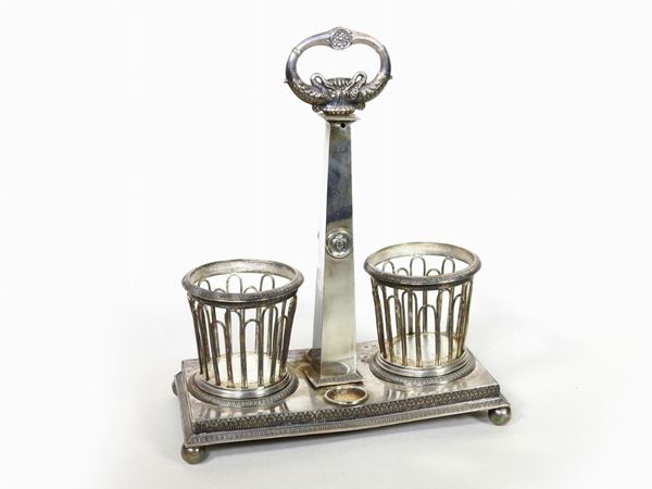 Silver on Copper Cruet  (France, early 20th Century)  - Auction Antique Furniture and Old Master Paintings from a house in Florence - II - Maison Bibelot - Casa d'Aste Firenze - Milano
