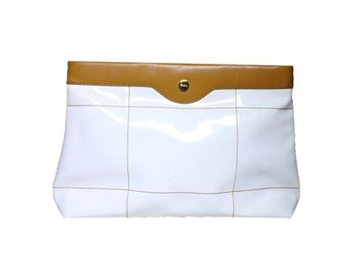 Borsa a Busta in Vernice Bianca