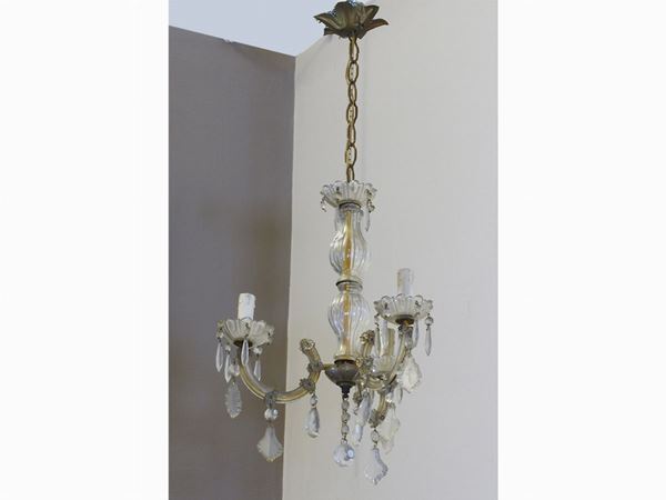 Small Glass Chandelier  - Auction Antique Furniture and Old Master Paintings from a house in Florence - II - Maison Bibelot - Casa d'Aste Firenze - Milano