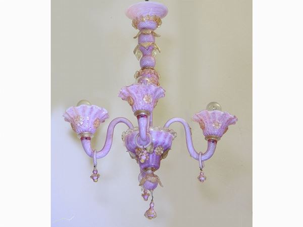 Blown Glass Chandelier  - Auction Antique Furniture and Old Master Paintings from a house in Florence - II - Maison Bibelot - Casa d'Aste Firenze - Milano
