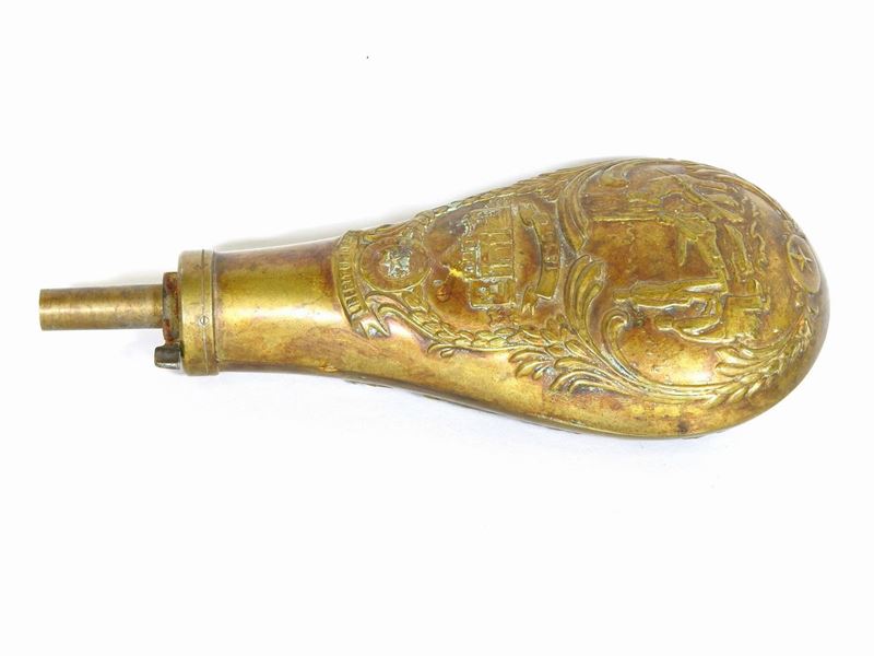 Fiaschetta per Polvere da Sparo in Ottone