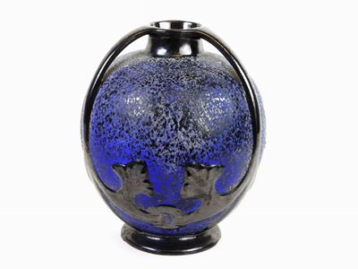 Vaso in Terracotta Smaltata a Lustro