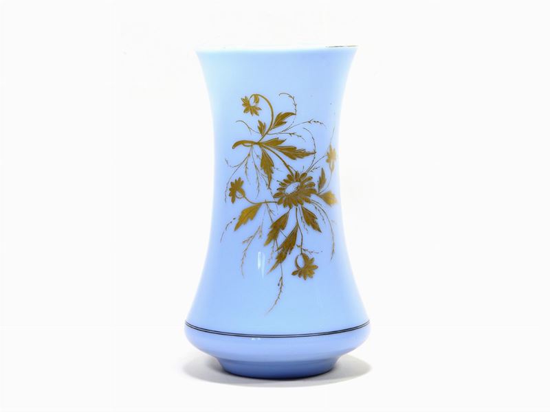 Vaso in Vetro Opaline Celeste