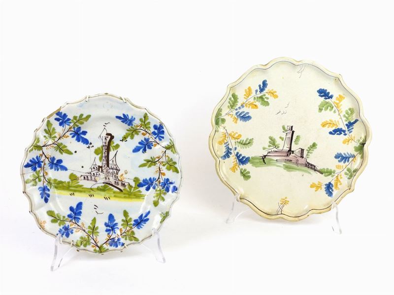 Due Piatti in Maiolica