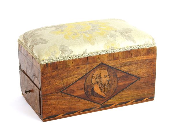 Walnut Veneered Sewing Box