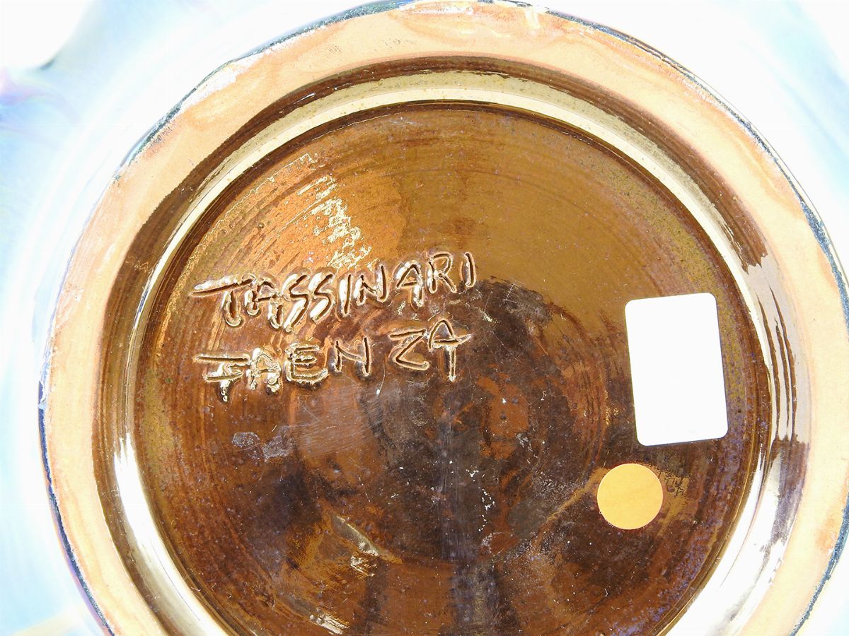 Vaso in Terracotta Smaltata a Lustro