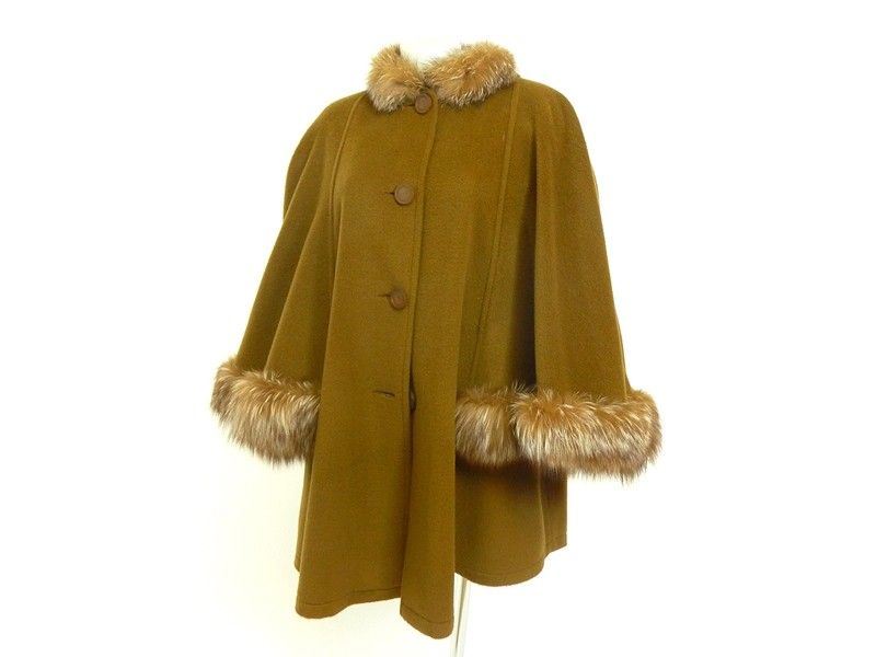 Ampia Mantella in Lana e Cashmere Color Cammello