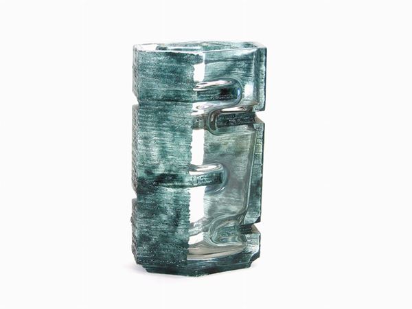 Green and Uncoloured Crystal Vase  (France, Daum)  - Auction Modern and Contemporary Art - I - Maison Bibelot - Casa d'Aste Firenze - Milano