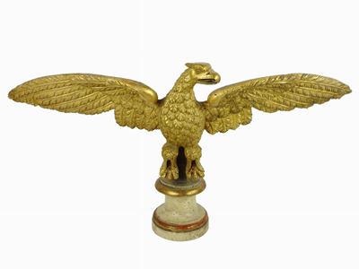 Frammento di Baldacchino in Legno Intagliato e Dorato