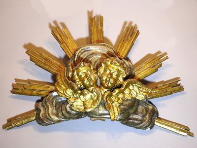 Frammento in Legno Intagliato e Dorato