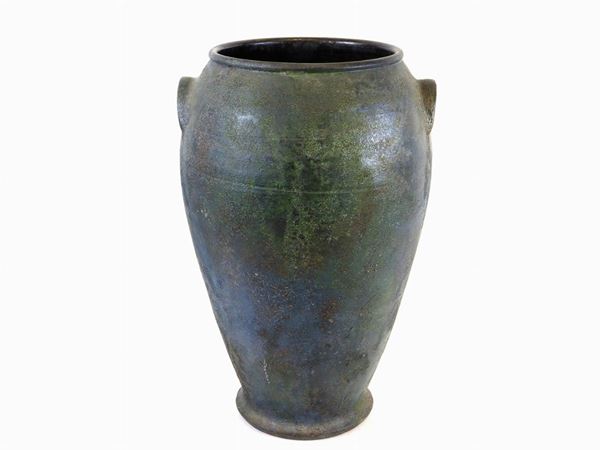 Faux Bronze Patinated Terracotta Pot