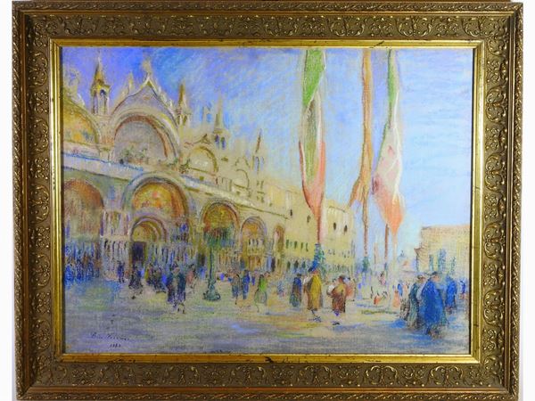 Piazza San Marco a Venezia  - Asta Curiosità dalla dimora di un collezionista - III - Maison Bibelot - Casa d'Aste Firenze - Milano