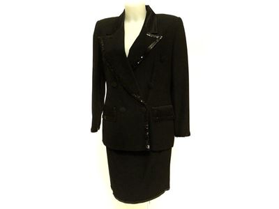 Tailleur in Viscosa Nera