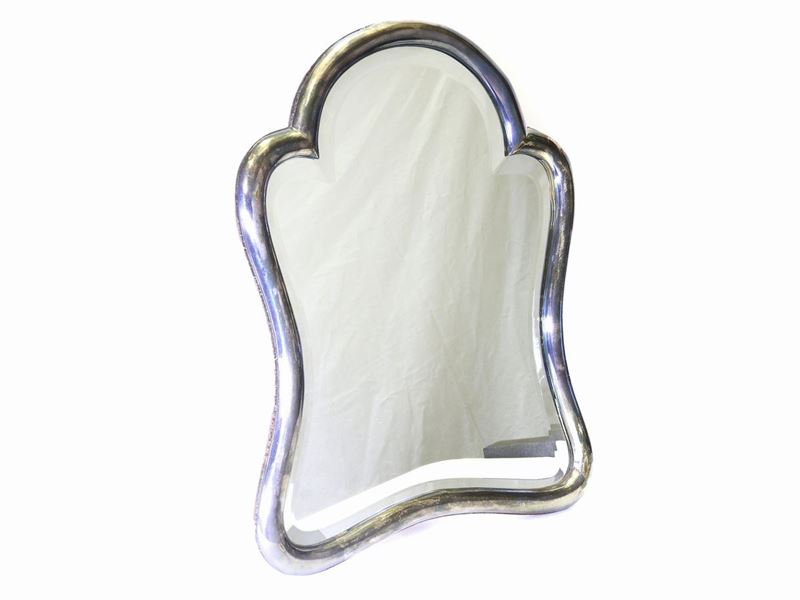 Specchio da Toilette in Metallo Argentato