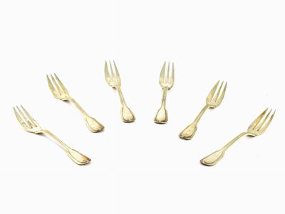 Serie di Sei Forchettine da Dolce in Argento