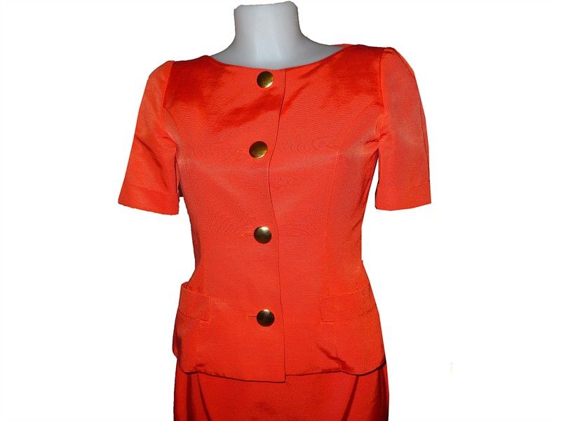 Tailleur in Cotone e Viscosa Rossa