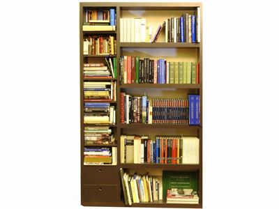 Libreria Moderna in Laminato Grigio Scuro