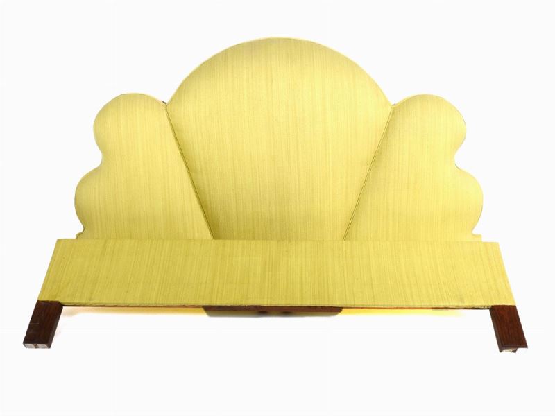 Letto Matrimoniale Imbottito e Rivestito in Filaticcio Giallo