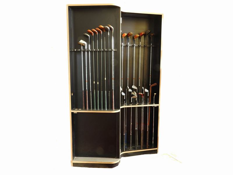 Armadio per Mazze da Golf in Laminato Nero