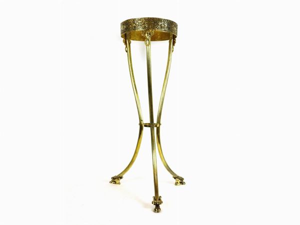 Tripode porta vasi in metallo dorato  - Asta Arredi e dipinti da un appartamento fiorentino - II - Maison Bibelot - Casa d'Aste Firenze - Milano