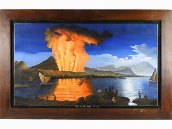The 1842 Eruption in Naples  - Auction Antique Furniture and Old Master Paintings from a house in Florence - II - Maison Bibelot - Casa d'Aste Firenze - Milano