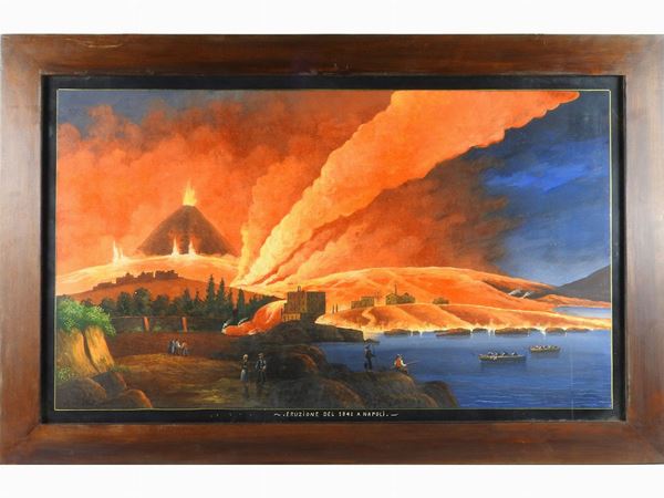 The 1842 Eruption in Naples  - Auction Antique Furniture and Old Master Paintings from a house in Florence - II - Maison Bibelot - Casa d'Aste Firenze - Milano