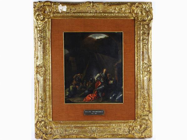 Seguace di Philips Wouwerman del XVIII secolo  - Asta Arredi e dipinti da un appartamento fiorentino - II - Maison Bibelot - Casa d'Aste Firenze - Milano