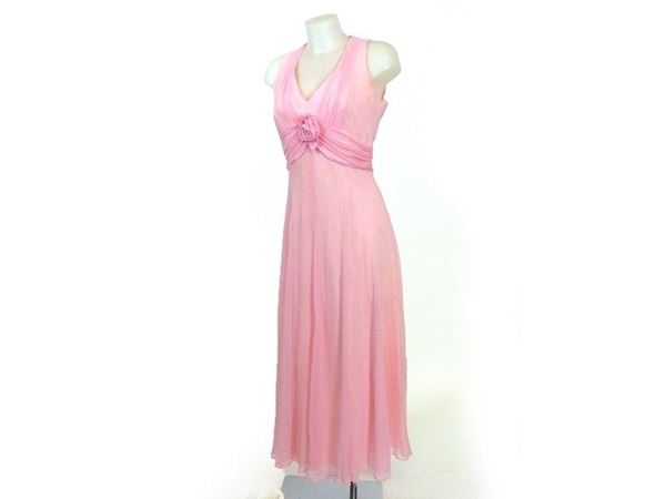 Pink organza cocktail dress