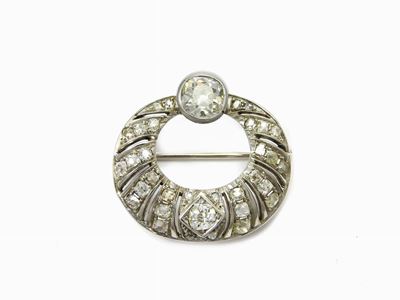 Spilla in Oro Bianco e Diamanti