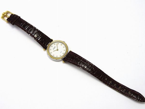 Steel and yellow gold ladys wristwatch