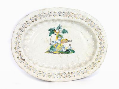 Vassoio Ovale in Maiolica