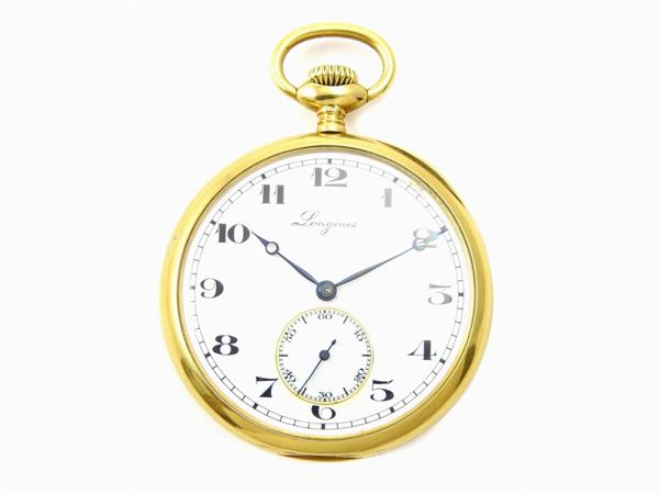 Yellow gold pocket watch  (Longines)  - Auction Important Jewels and Watches - II - Maison Bibelot - Casa d'Aste Firenze - Milano