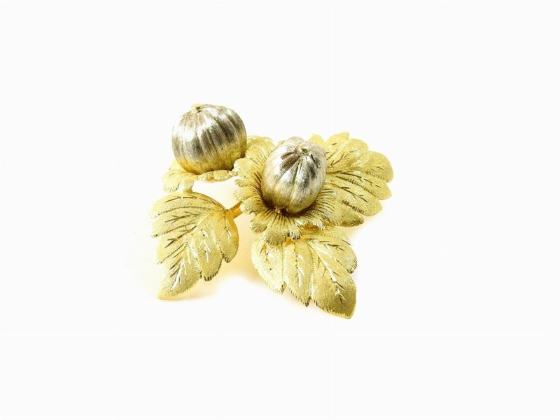 Spilla in Oro Giallo e Rosa