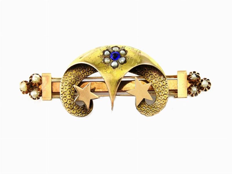 Spilla in Oro Giallo e Rosa