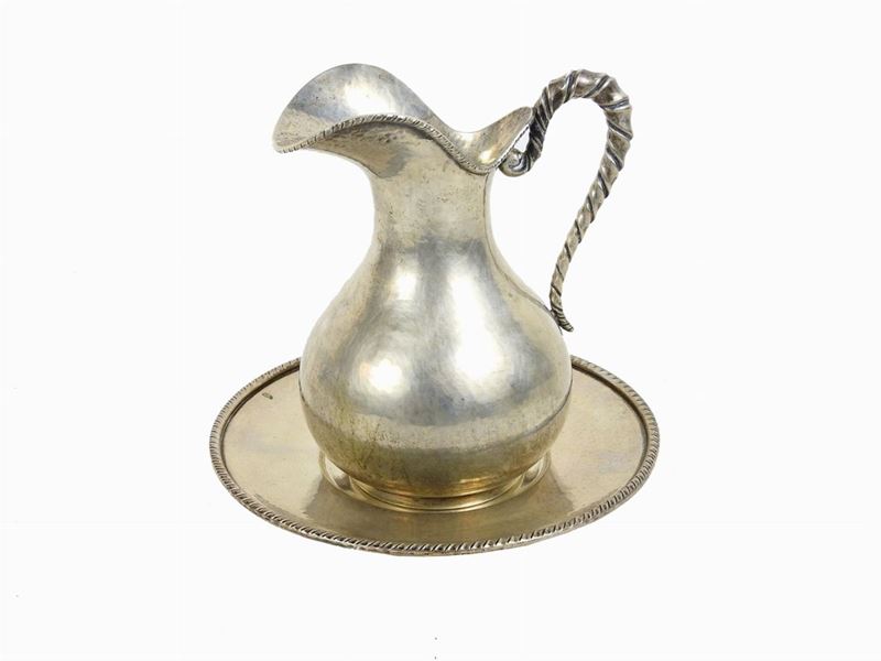 Caraffa in Argento Martellato