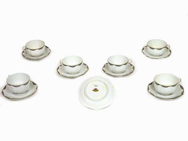 A Set of Five Porcelain Tea Cups