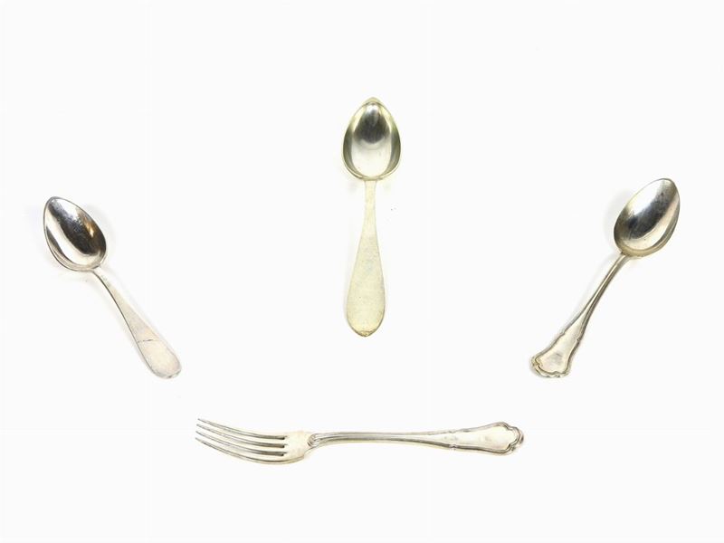 Lotto di Posate D'epoca in Argento